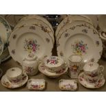 Royal Crown Derby Posies - three dinner plates, first quality; another,