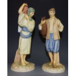 A pair of Royal Worcester James Hadley Collection figures,