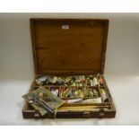 An early 20th Century pine artists box,
