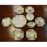 A Grafton china, part tea service,