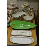 Ceramics - a Beswick salad leaf dish; a Spode sugar sugar bowl;