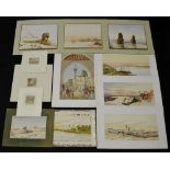 An interesting folio of 19th century watercolours, Egyptian and Moorish subjects,