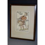 CecIl Cox Yours For Scotland! McAlf signed, dated 08, watercolour, 13.