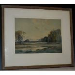 Edwin Harris Near Benfield signed, label to verso, watercolour,