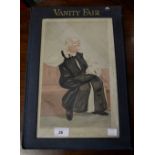A Vanity Fair advertising blotter, containing print,