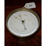 A Victorian brass cased holosteric barometer