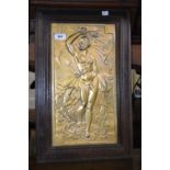 Continental School (early 20th century), a gilt patinated bronze rectangular plaque,