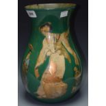 A 19th century decoupage vase,