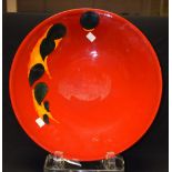 Poole Pottery - a large Volcano charger,