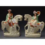 Staffordshire Flatbacks - a pair,