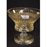 An early 20th century heavy weight cut glass fruit bowl,