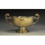 A silver twin handled trophy bowl, Addie Bros, Birmingham 1963,