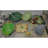 Decorative Ceramics - a Royal Winton primrose bowl; Carlton ware cabbage bowl;