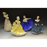 Royal Doulton Figures - 'Fragrance', HN2334; 'Elaine', HN2729; Reflections 'Dreaming',