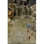 Glassware - a pair of 'Sparklets' soda siphons, decanters, champagne coups,