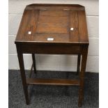 An early 20th Century oak school desk