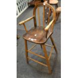 A North Country ash child's high chair, c.