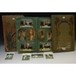 Postcards - an Art Nouveau album containing various topographical postcards,