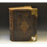 A Mathew Henry leather bound family bible,