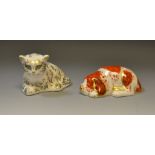 A Royal Crown Derby paperweight Puppy;