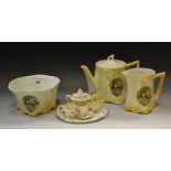 A late 19th Century Art Nouveau 3 piece tea service c.