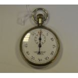 An early 20th century chronograph pocket stopwatch, the dial inscribed S Smith & Son Ltd,