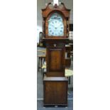 A George IV oak and mahogany long case clock, manufactured by George Stacey, Worksop,