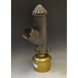 A Victorian brass railway oil lantern,