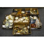 Household Goods - teawares, brass bellows; camera,