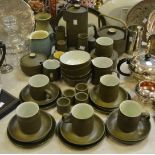 A Denby Chevron pattern breakfast set; other Denby;