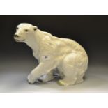 A Royal Dux model of a Polar Bear