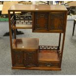 A contemporary Oriental style sideboard, long life design paneled sliding doors,