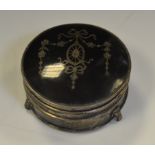 A silver dressing table box,