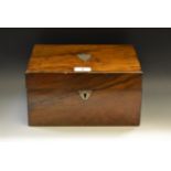 A Victorian walnut work box, c.