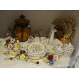 Decorative Ceramics - Aynsley Posies; Coalport Posies; Sylvac jar and cover;