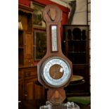 An Art Deco style oak cased barometer,