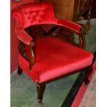 A Victorian mahogany tub chair, c.