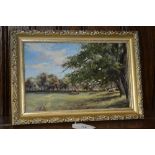S Stone New Eltham signed, inscribed and dated 1915, oil on board,