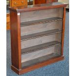 An Edwardian mahogany floor standing bookcase, circa 1910. 107cm hig x 107cm wide x 26cm deep.