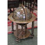 A retro globe drinks cabinet