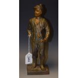 A Victorian bronzed spelter figure,