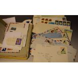 ** stamp - stamps yellow album with small quantity of covers enclosed.