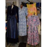 Vintage Costume - Liberty floral dress and skirt, Laura Ashley velvet and taffeta dress,