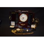 Watches and Jewellery - an Ingersoll hunter case pocket watch and chain,