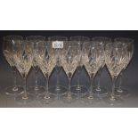 A set of eleven crystal wine glass,