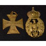 Imperial Germany: Sedan campaign 1870/1871 cross (medal), 'Fur Gott/Fur Konig und Vaterland',