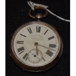 A silver Improved Patent English Lever pocket watch,