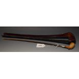 A 19th century church warden pipe, Meerschaum bowl, horn stem, silver-coloured metal ferule,