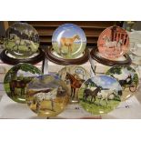 Equestrian interest - a set of eight Spode collector's plates featuring various breeds of horses