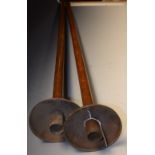 Friendly Society - a pair of processional candle staffs,